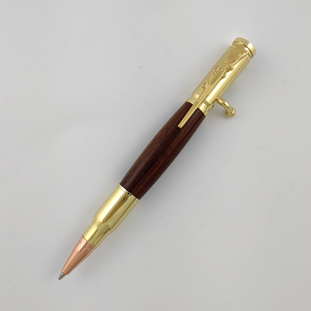 Wholesale Pens Gun Bolt Wood Pressure Reducing Switch Pen Ballpoint Pen